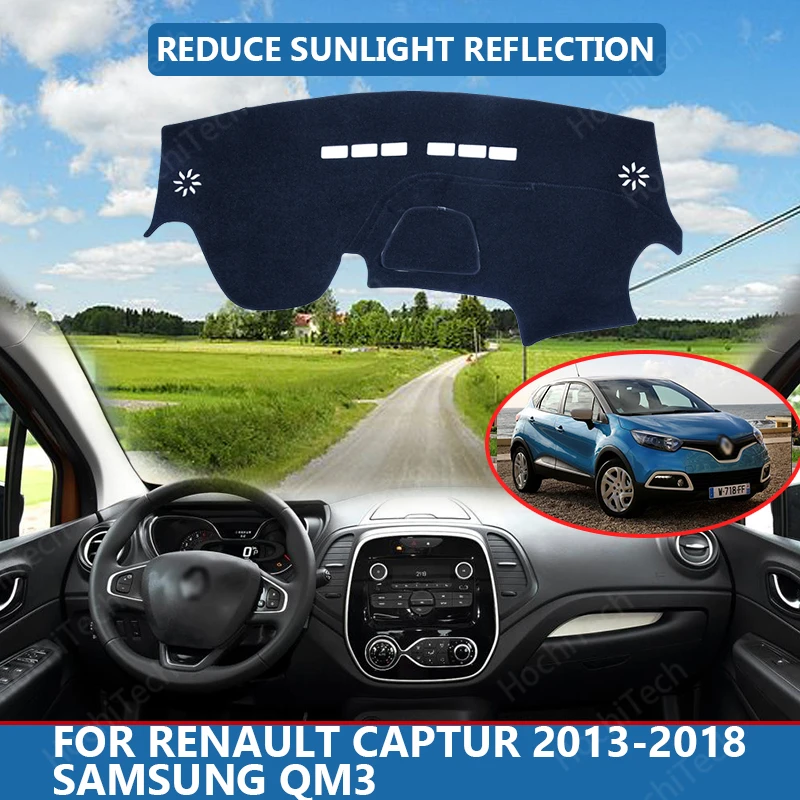 

Right Hand Drive High Polyester Fiber Anti-UV Car Dashboard Cover Mat for Renault Captur 2013-2018 Samsung QM3 Cover