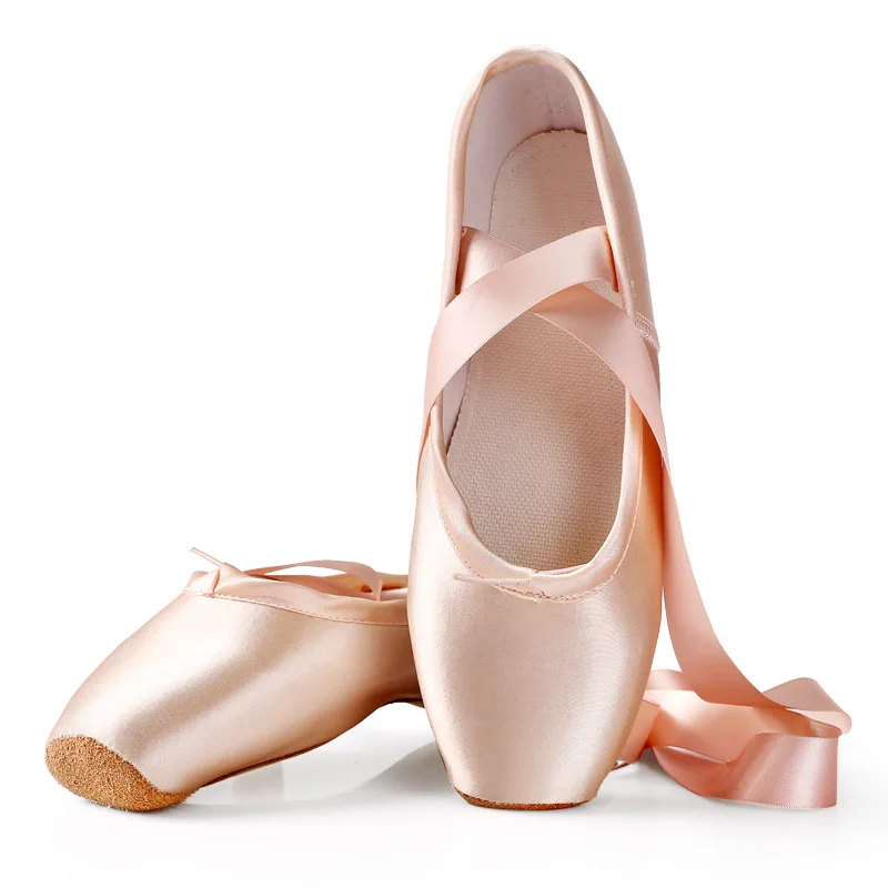 

Новые профессиональные Балетные танцевальные туфли, Детские и взрослые Балетные пуанты, танцевальная обувь с лентами, женская обувь, женск...