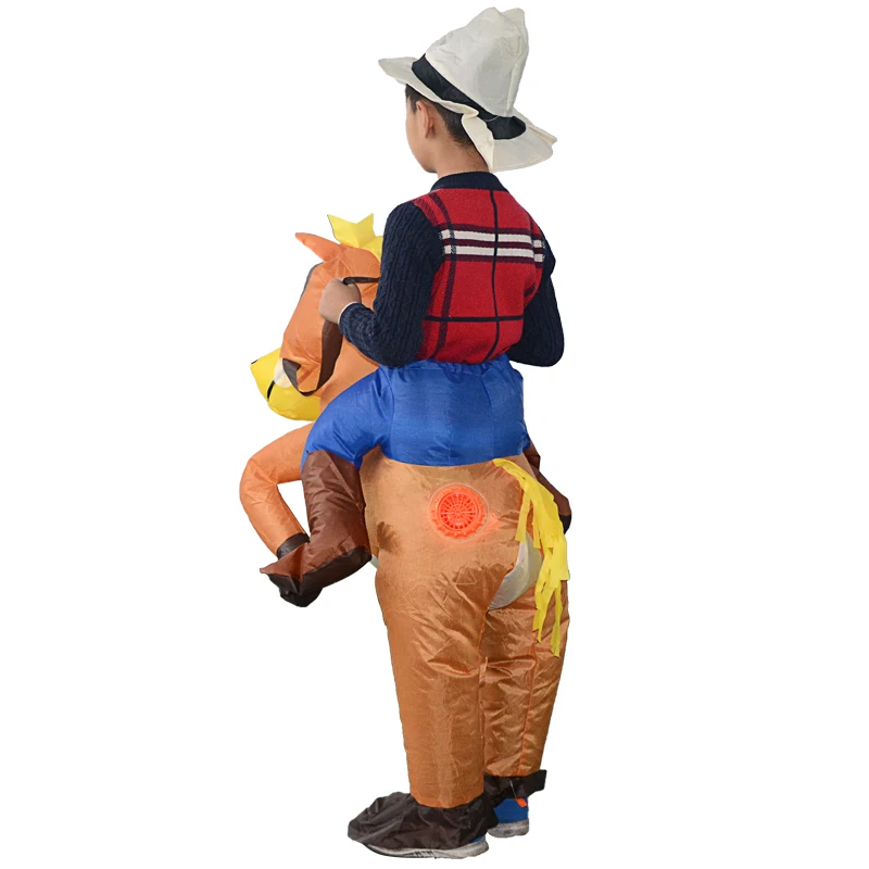 Детский Размер надувной костюм кататься лошадь на Хэллоуин| |