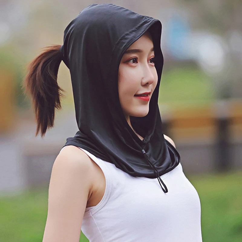 

Women Sun Hat Lady Sun Breathable Driving Masks Cover Hat Summer UV Protection Ice Silk Neck Mask Girl Sun Cap