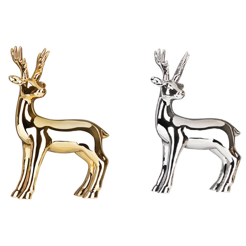 

European-Style Deer Doll Statue Home Sculpture Gift Desktop Decor
