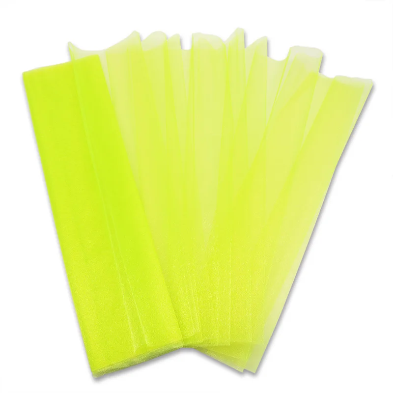 Flrorescent yellow 5 м/10 м 48 см тюль рулон ткань Катушка Туту прозрачный кристалл органза тюль для дома свадебное украшение для душа ребенка DIY рубашка ремесло - Цвет: Flrorescent yellow