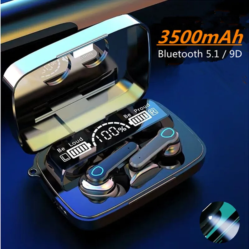 

TWS Bluetooth 5.1 Earphones Touch Control Wireless Headphones Sport Gaming Waterproof Headset With Mic HiFi Earbuds In-Ear Music