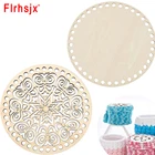 Корзина из натурального дерева, круглая, с деревянным дном, для вязания, для корзины, тканевая, деревянная, инструменты для изготовления подарка сделай сам, для украшения дома