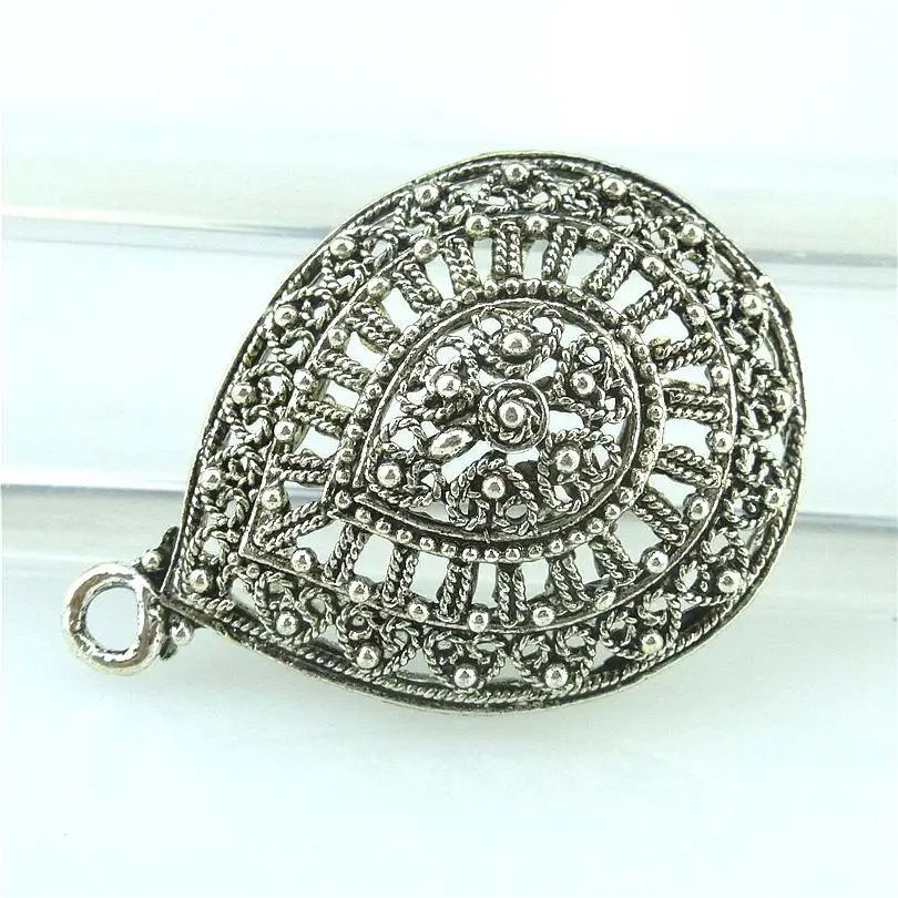 Подвески для сережек сделай сам под античное серебро 15428 пробы 41*29*10 мм 2