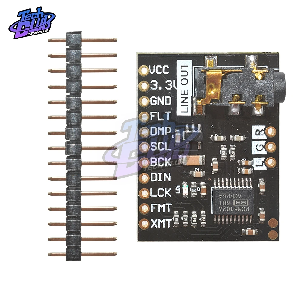 PCM5102A DAC Sound Card Board pHAT 3.5mm Stereo Jack 24 Bits Digital Audio Module for Raspberry Pi Beyond ES9023 | Инструменты