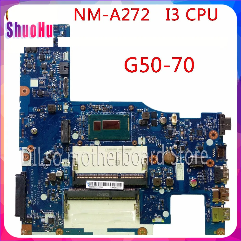 

KEFU ACLU1/ACLU2 NM-A272 Laptop Motherboard For Lenovo G50-70 Z50-70 G50-70M Motherboard I3 CPU Test Motherboard Original DDR3