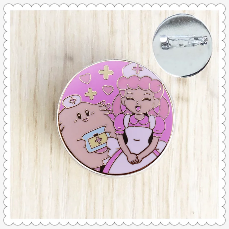 Милая Пастельная брошь Ill pretty стеклянная диаметром 25 мм японское ювелирное