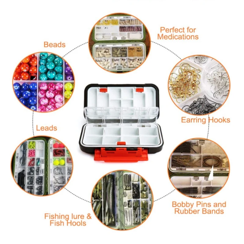 

Fishing Lure Boxes Bait Storage Case Fishing Tackle Trays Accessory Boxes Thicker Plastic for Vest Casting Fly Fishing