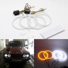 Двухцветный переключаемый светодиодный кольцевой указатель поворота angel eyes для BMW 3 серии E30 E36 M3 333i 325i 323i 316i 1982-2000