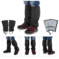 1 pair waterproof leg warmers hiking gaiters zippered closure gaiters outdoor leggings cover for skiing snowboarding