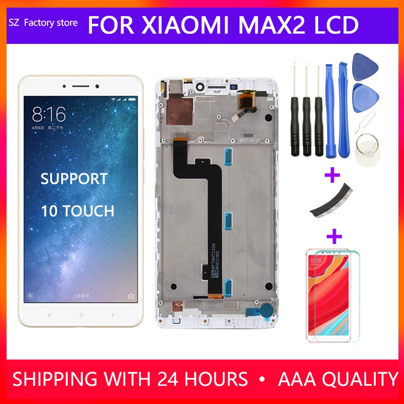 6,4" запасной экран для Xiaomi Mi Max2 ЖК-дисплей и сенсорный экран дигитайзер Рамка в сборе Набор для Max 2 с бесплатными инструментами