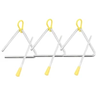 music triangle instrument set hand percussion triangle children musical instrument with striker 3 pack triangle 4 inch