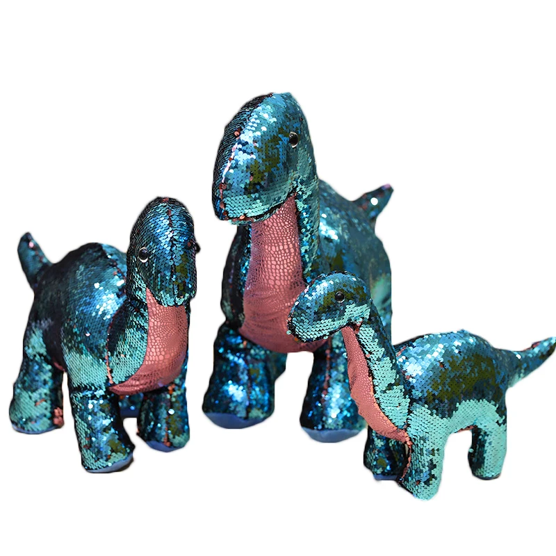 

Blue Scale Dinosaur, Reversible Sequins Color Changing Plush Toy, Birthday Gifts, Cartoon Doll, Stuffed Animal Kids Toy