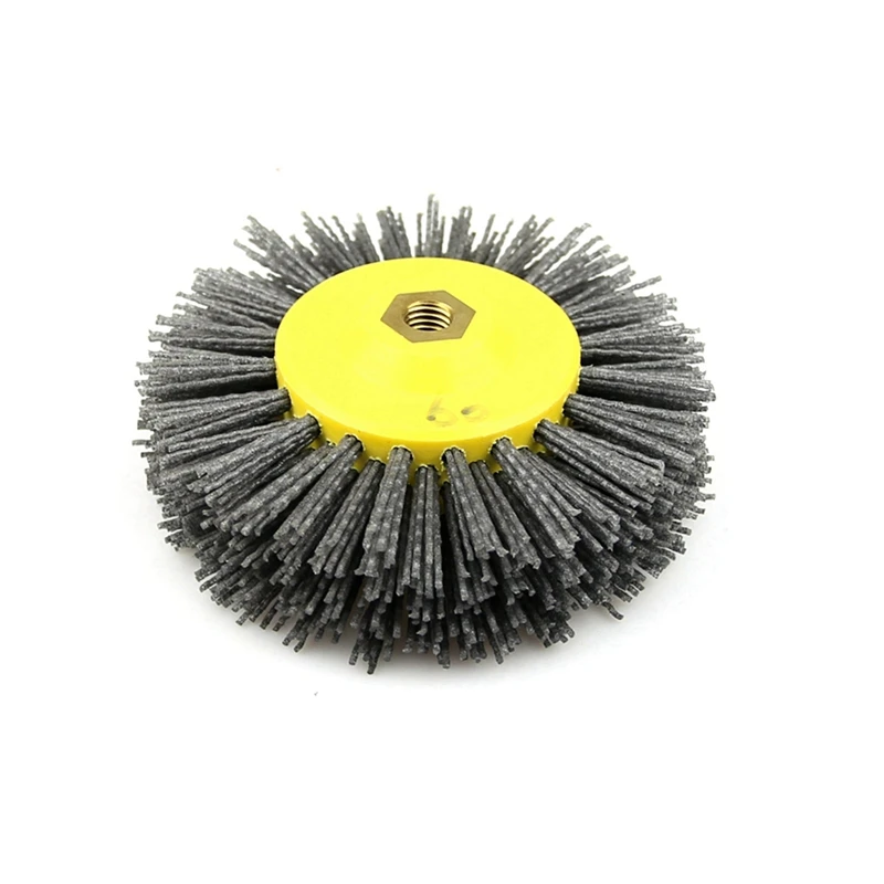 

2 piece 150x40mm x M14 P80/ P60 Nylon Abrasive Wire Polishing Brush Wheel for Wood Furniture Stone Antiquing Grinding