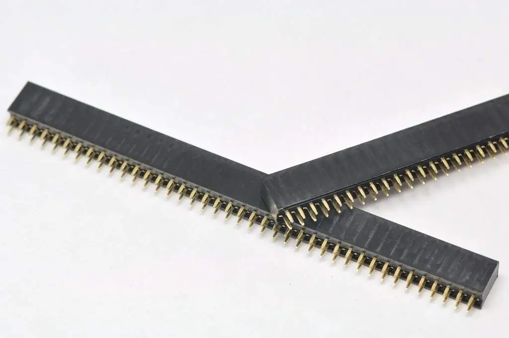 10 шт. 2 54 мм Шаг 2x40-Pin двойной прямой ряд гнездового разъема штыревого разъёма