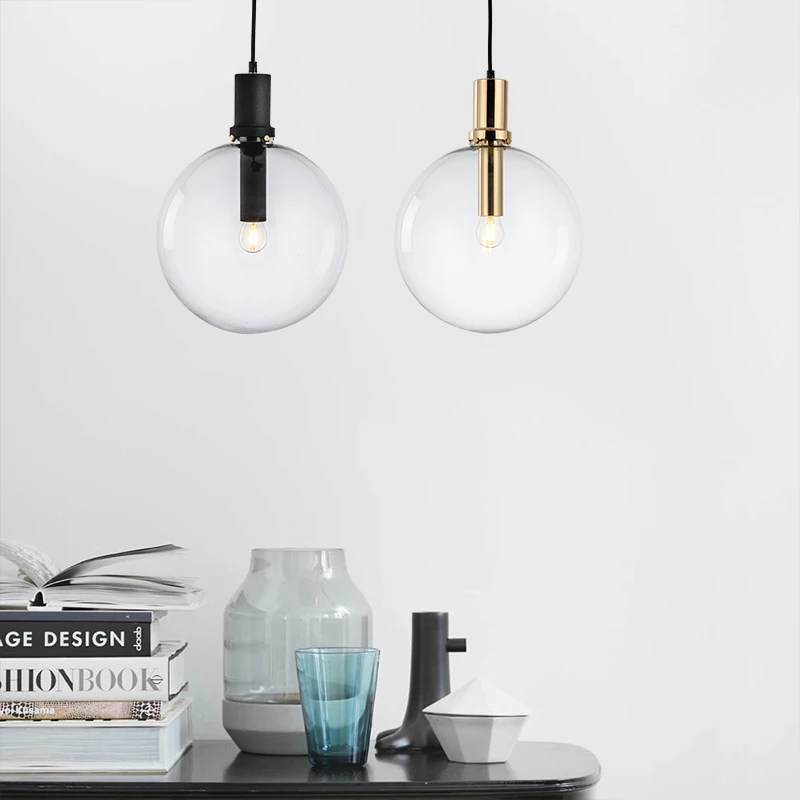 Арт дизайн современный светодиодный подвесной светильник черного и золотого