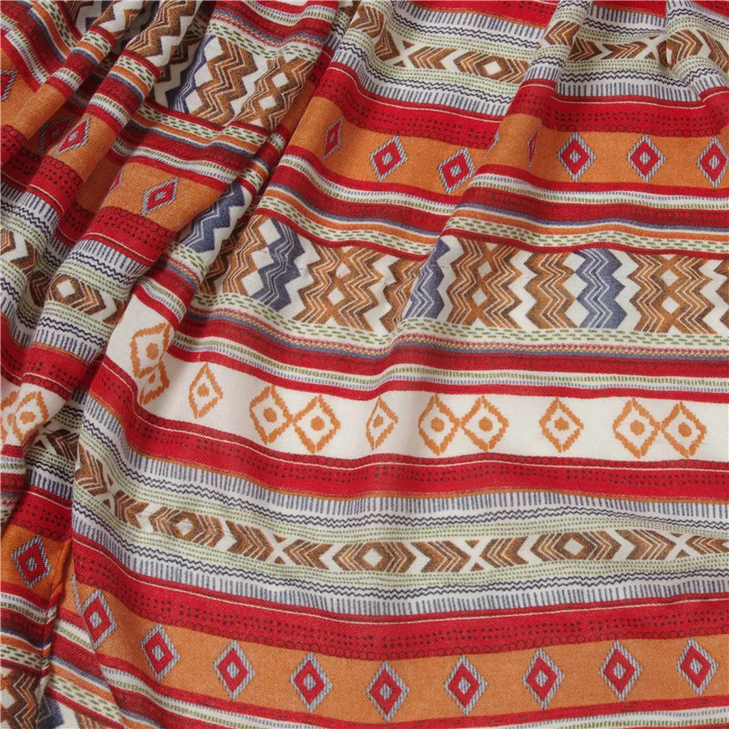 

New style cotton and linen scarf summer print silk scarf women sunscreen tassel shawl winter ethnic style dustproof beach towel