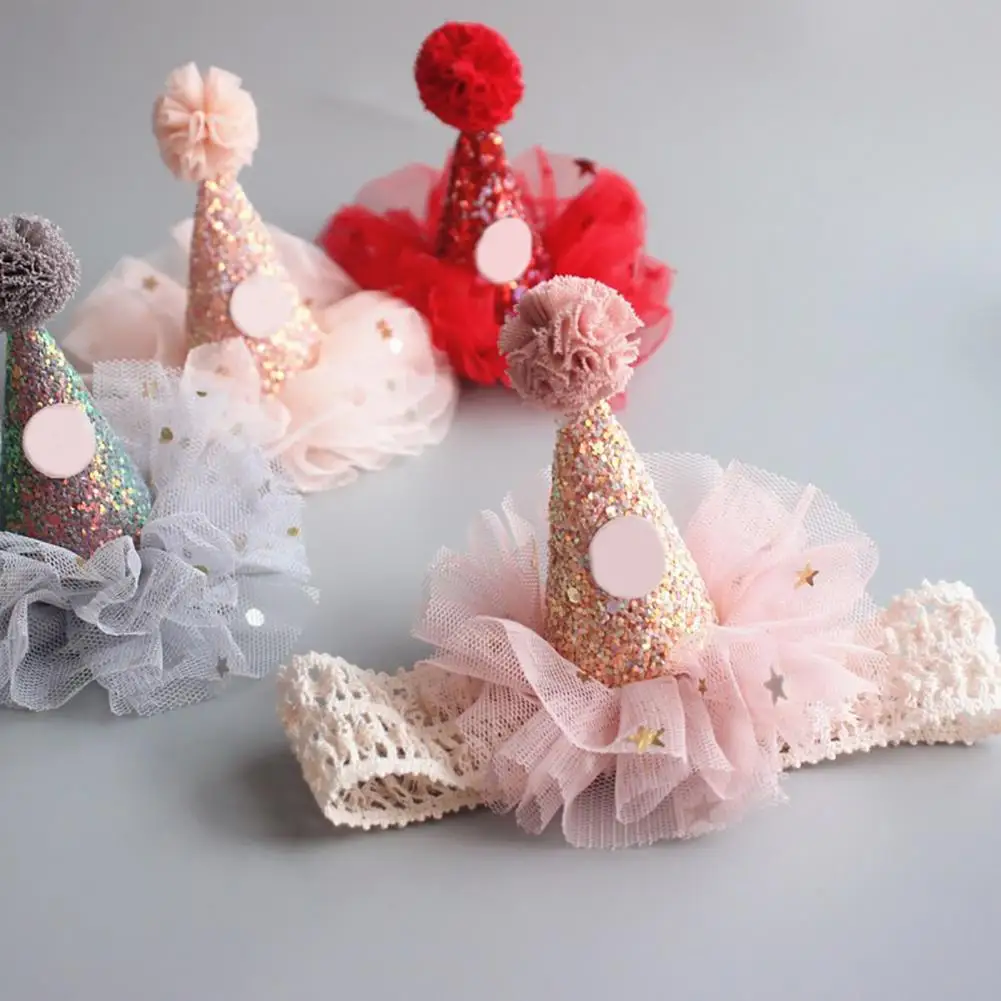 Gorros con purpurina para beb&eacute;, coloridos, para cumplea&ntilde;os, para ni&ntilde;os-1
