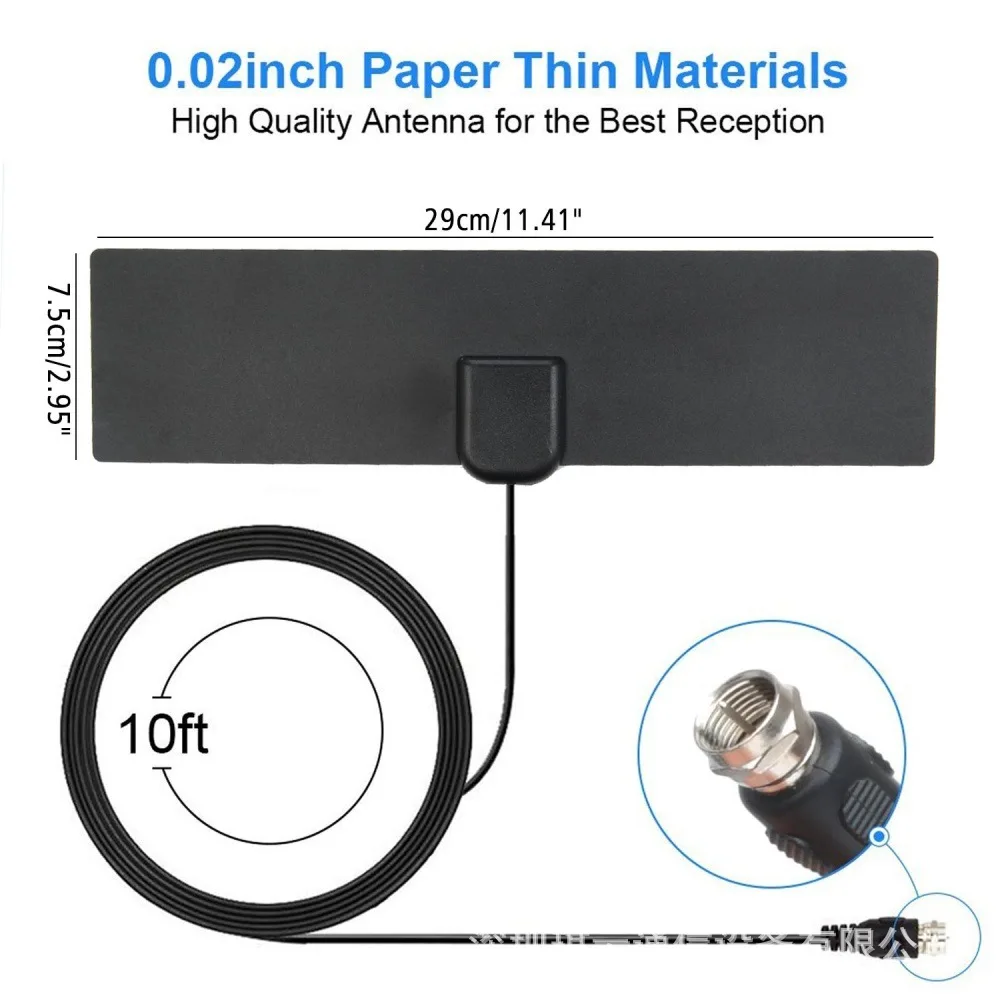 Телевизионная антенна цифровая комнатная HDTV 4K 1080 28db 174-240mhz 470-862mhz tv для лучшего