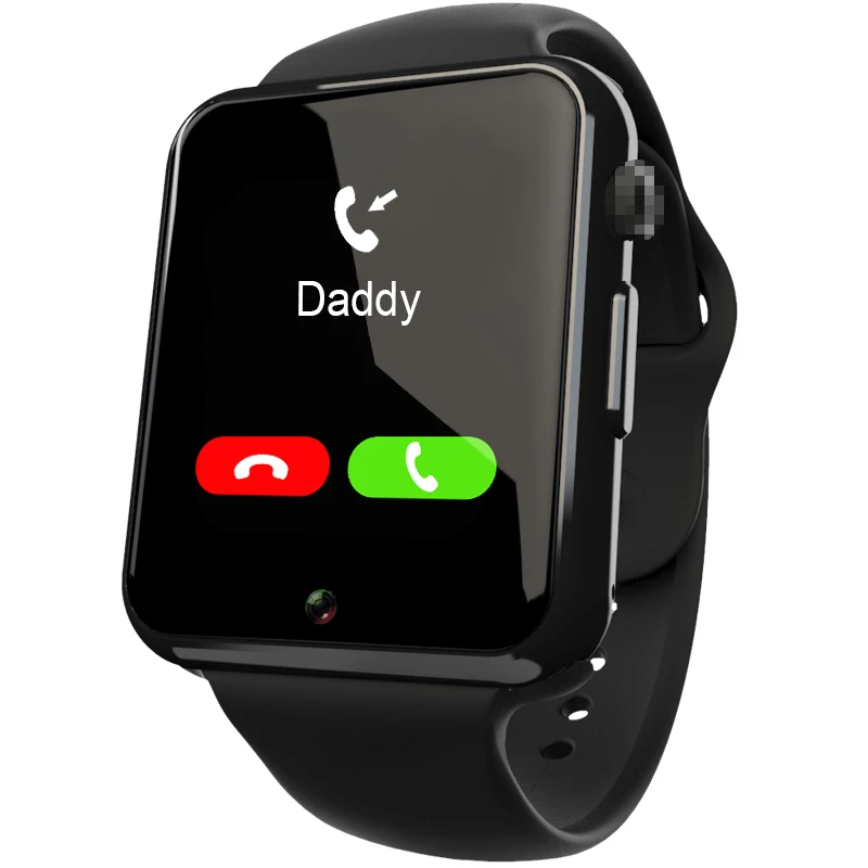 Black MOKA Android часы с поддержкой самостоятельного звонка sim-карты спортивный шагомер с камерой сообщение умные часы с уведомлением для мужчин и женщин - Цвет: Black