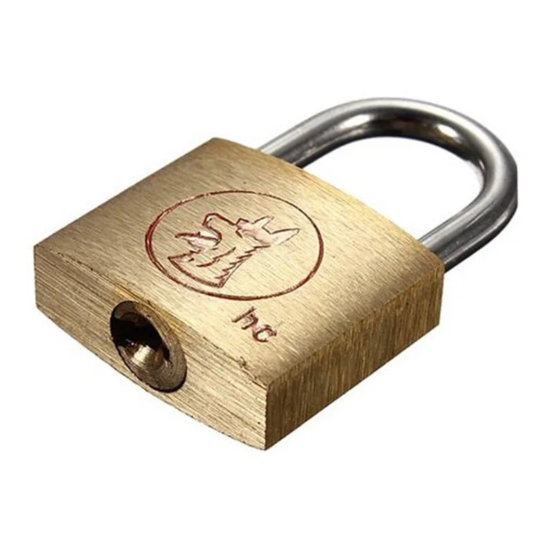 Латунный замок с длинной скобой для багажа/чемодана/ворот 3 надежных ключа