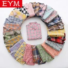 Женская клетчатая рубашка, Повседневная Свободная рубашка с длинным рукавом, осень 2020