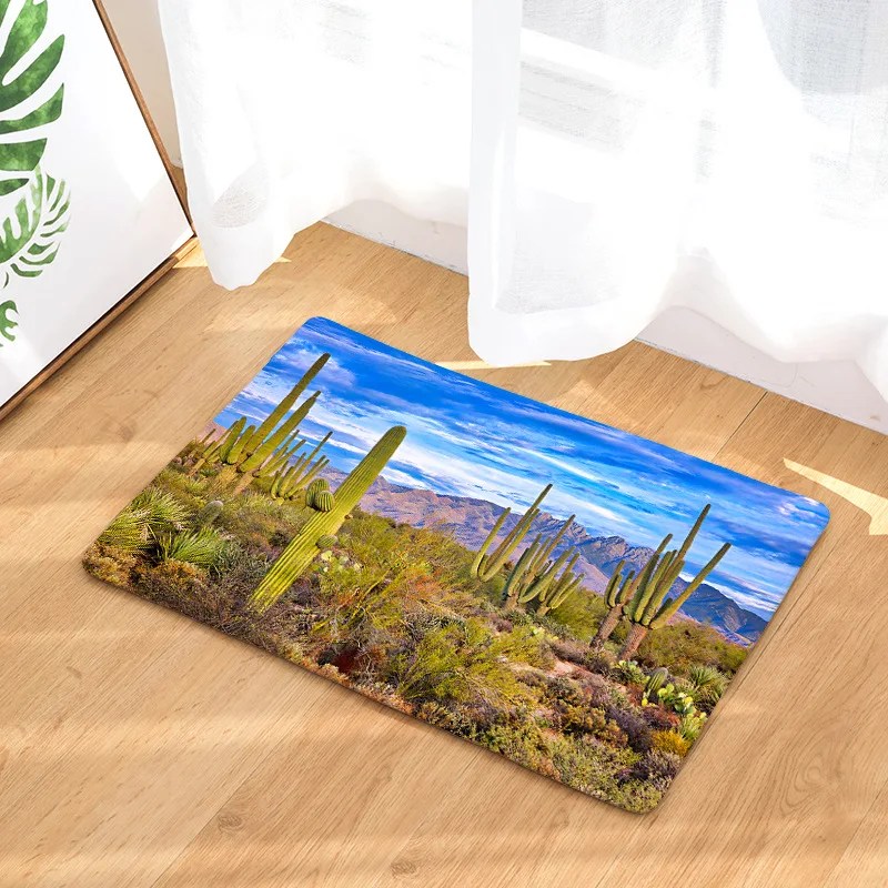 

Trees Landscape Mat Anti-slip Geometric Area Rugs Living Room Balcony Bathroom Printed Carpet Doormat Hallway Bath Mat