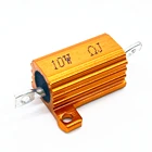2 шт. RX24 10 Вт 10R 100R 0.1R 10RJ проволочный резистор металлический корпус алюминиевый золотистый резистор 10 ватт 10 Ohm Сопротивление