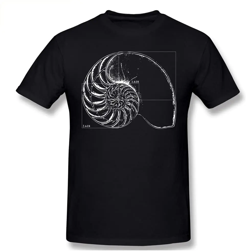 

Shell Spiral Math Algebra Mathematics Science Biology Men T Shirt Big Size Short Sleeve