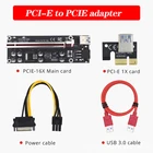 PCIE VER006 PCI-E Райзер-карта 60 см 100 см USB 3,0 кабель PCIE 1X до 16X Удлинительный адаптер SATA 4-контактный источник питания для майнинга графического процессора