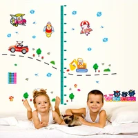 removable cartoon childrens bedroom living room kindergarten height measuring ruler wall sticker