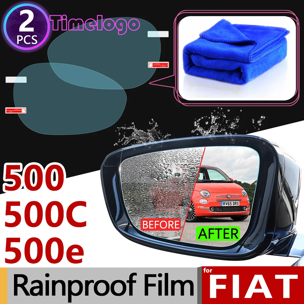 Противотуманная пленка для Fiat 500 500C 500e 2007 ~ 2019 полное покрытие зеркало заднего