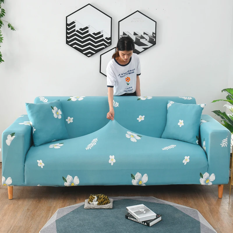 Полноразмерный чехол для углового дивана эластичный секционный L образный