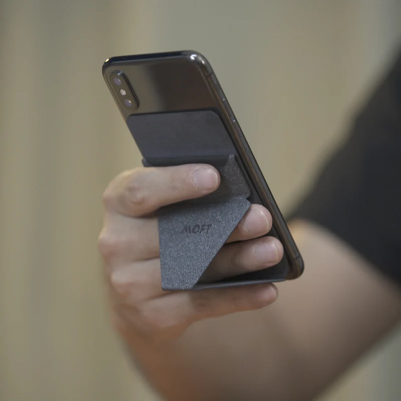 moft adhesive phone holder desktop multi function stand foldable apple android universal portable card clamp holder integrated free global shipping