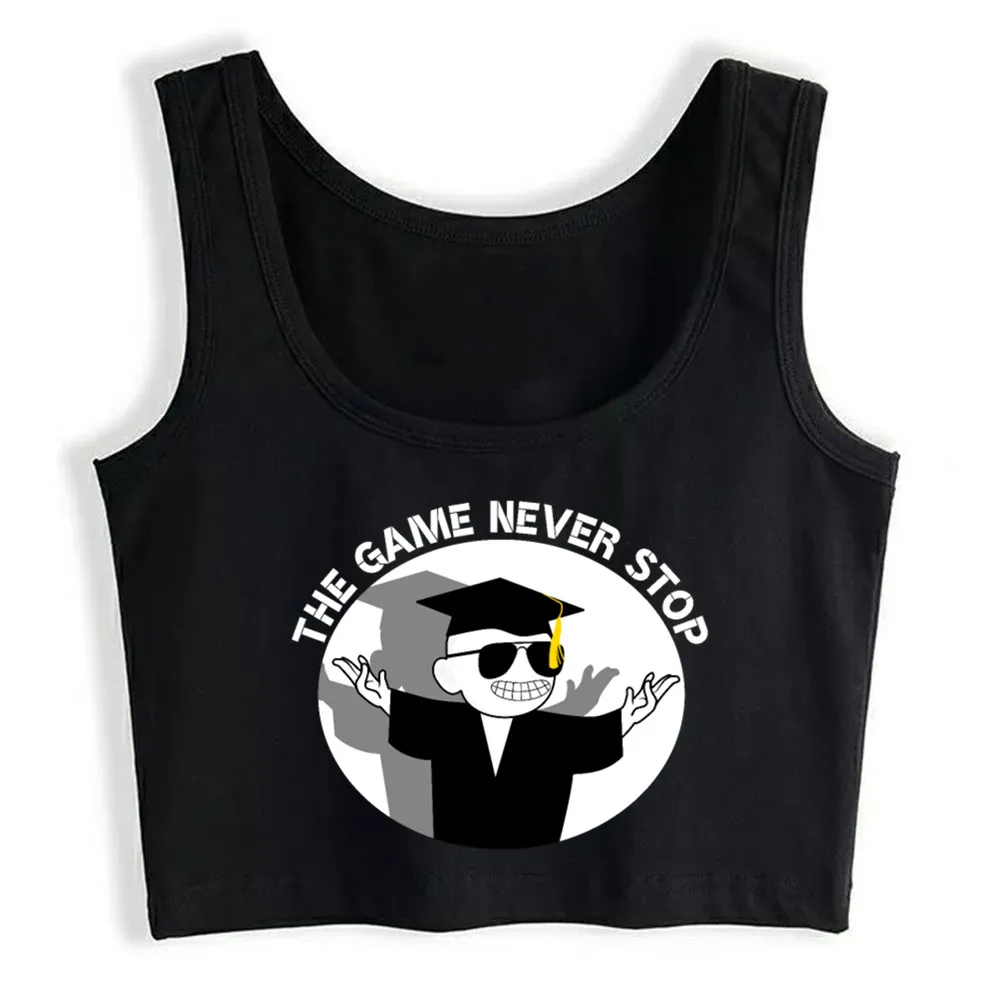 

Crop Top Women Wsb Graduate Student The Game Never Stop Harajuku Tank Top Women Cotton Women Clothes