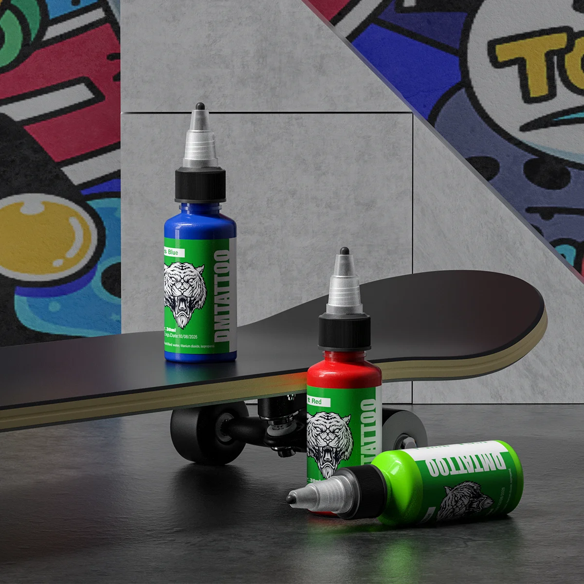 Набор чернил для татуировки 14 цветов 30 мл/бутылка