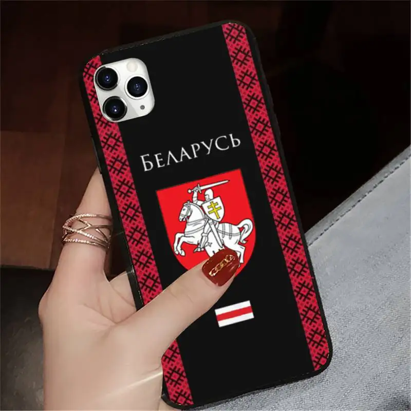 

Belarus flag design pattern coque luxury fashion Phone Case shell for iPhone 11 12 pro XS MAX 8 7 6 6S Plus X 5S SE 2020 XR