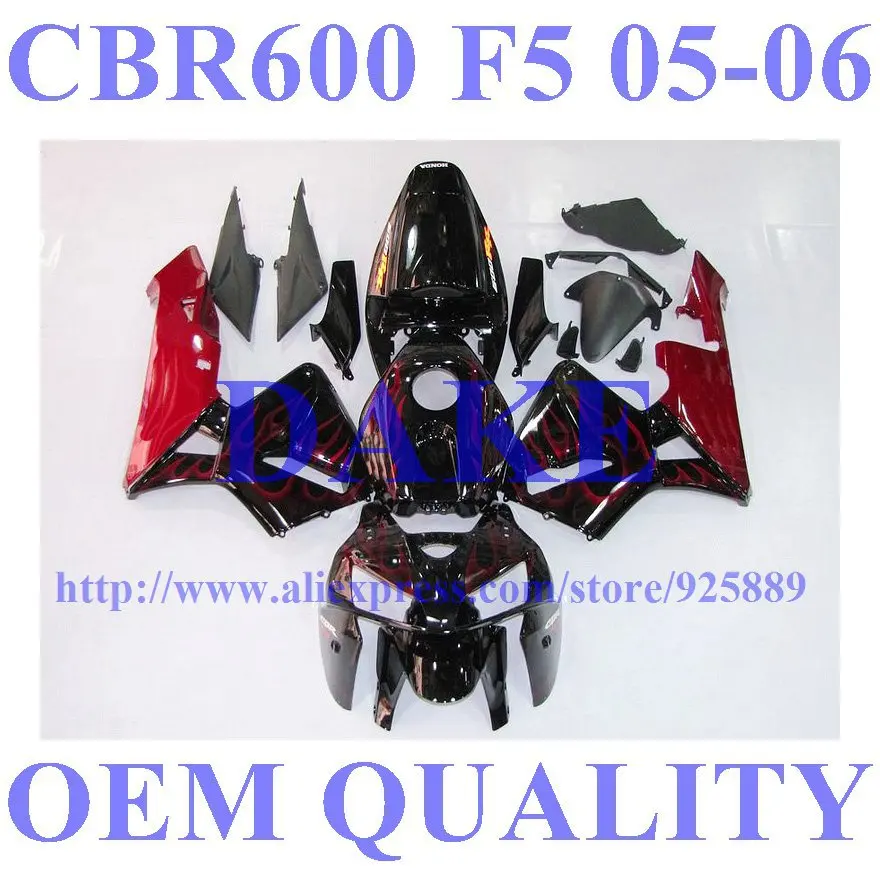 

DAKE O.E.M fairing kits for CBR600 05 06 HONDA CBR600RR 05 06 F5 CBR 600 RR 2005 2006 injection fairings Flame design