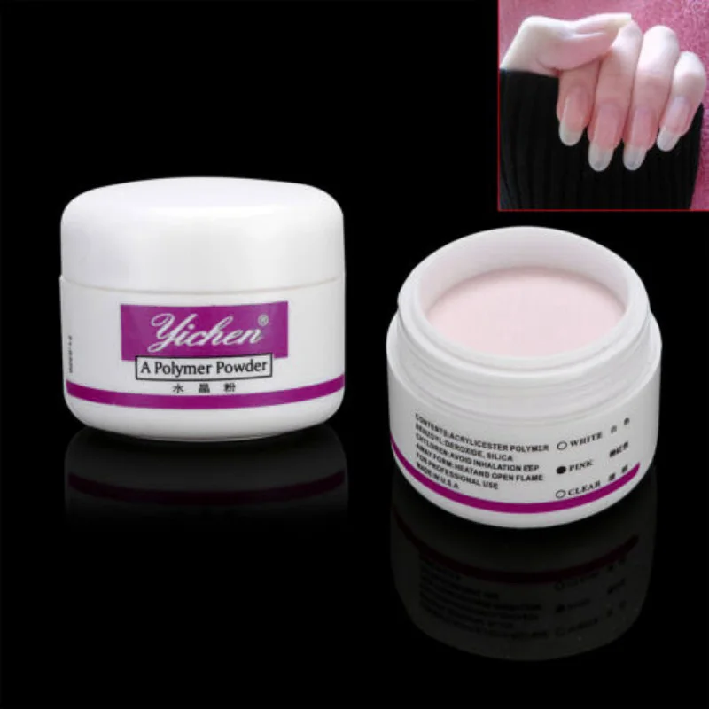 3D порошок для нейл-арта прозрачная розовая и белая Полимерная акриловая пудра