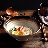 ceramic japanese ramen soup bowl large noodle soup bowl tableware 9 inch deep bowl with chopstick