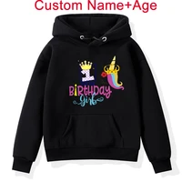 design your own nameage kids diy hoodies toddler girl cartoon sweatshirt custom logo unicorn kawaii hoodie boy animals tops
