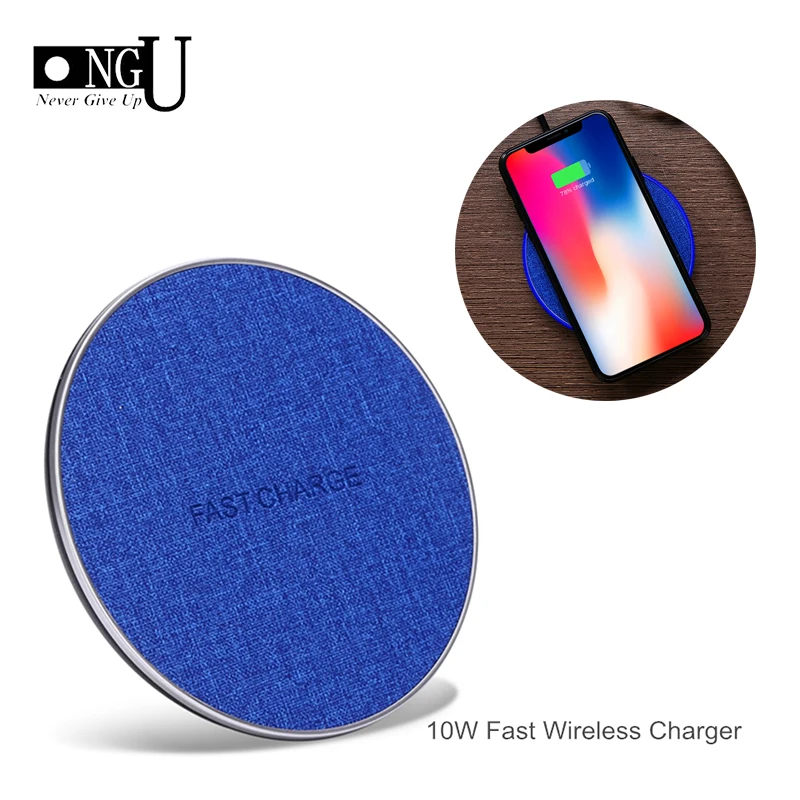 

Qi Wireless Charger for iPhone 11 X XS Max XR 8 Qi Charger 10W Fast Wireless Charging Pad for Samsung Galaxy S10 S9 Note 10 9