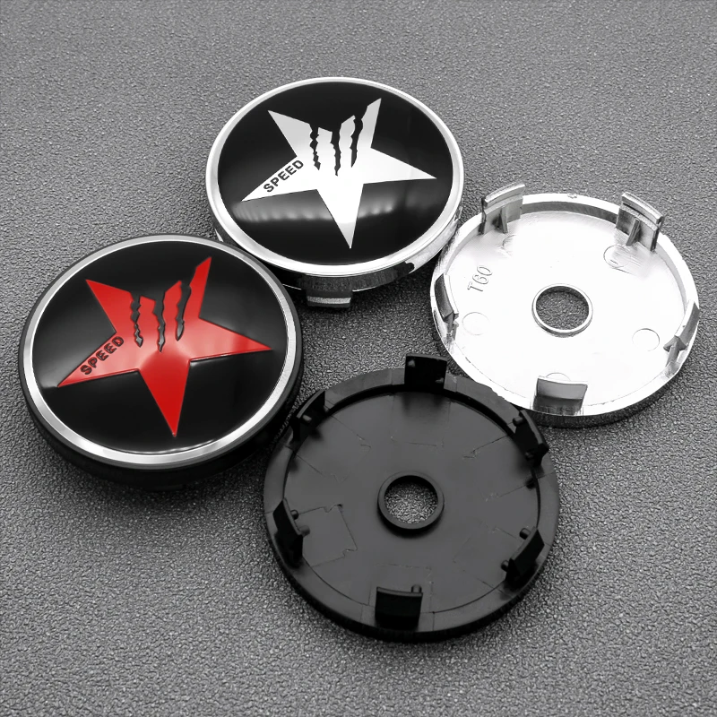 

4PCS Car Wheel Center Hub Cover Caps Badge Creative Emblem Cover sticker For BMW Audi Kia Opel Ford Skoda Fiat Auto Accessories