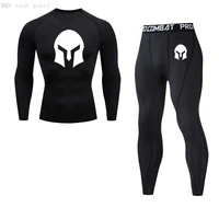 new mens thermal underwear set sports compression tights warm base layer winter long johns mma compression sport suit mens 4xl