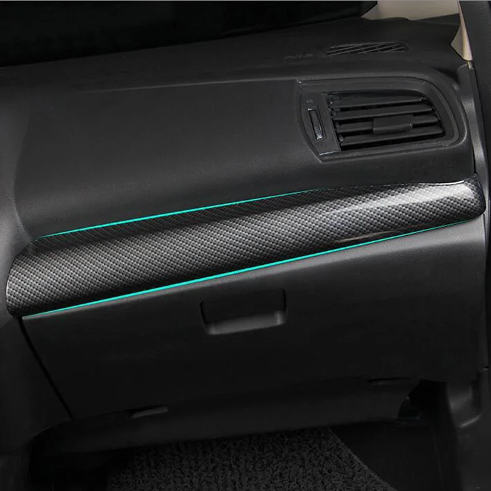 SUNFADA Carbon Fiber/Wire Drawing Stainless Steel Dashboard/Central Control Car-covers For Honda Fit Jazz 3rd Gen GK5 2014-2018 |