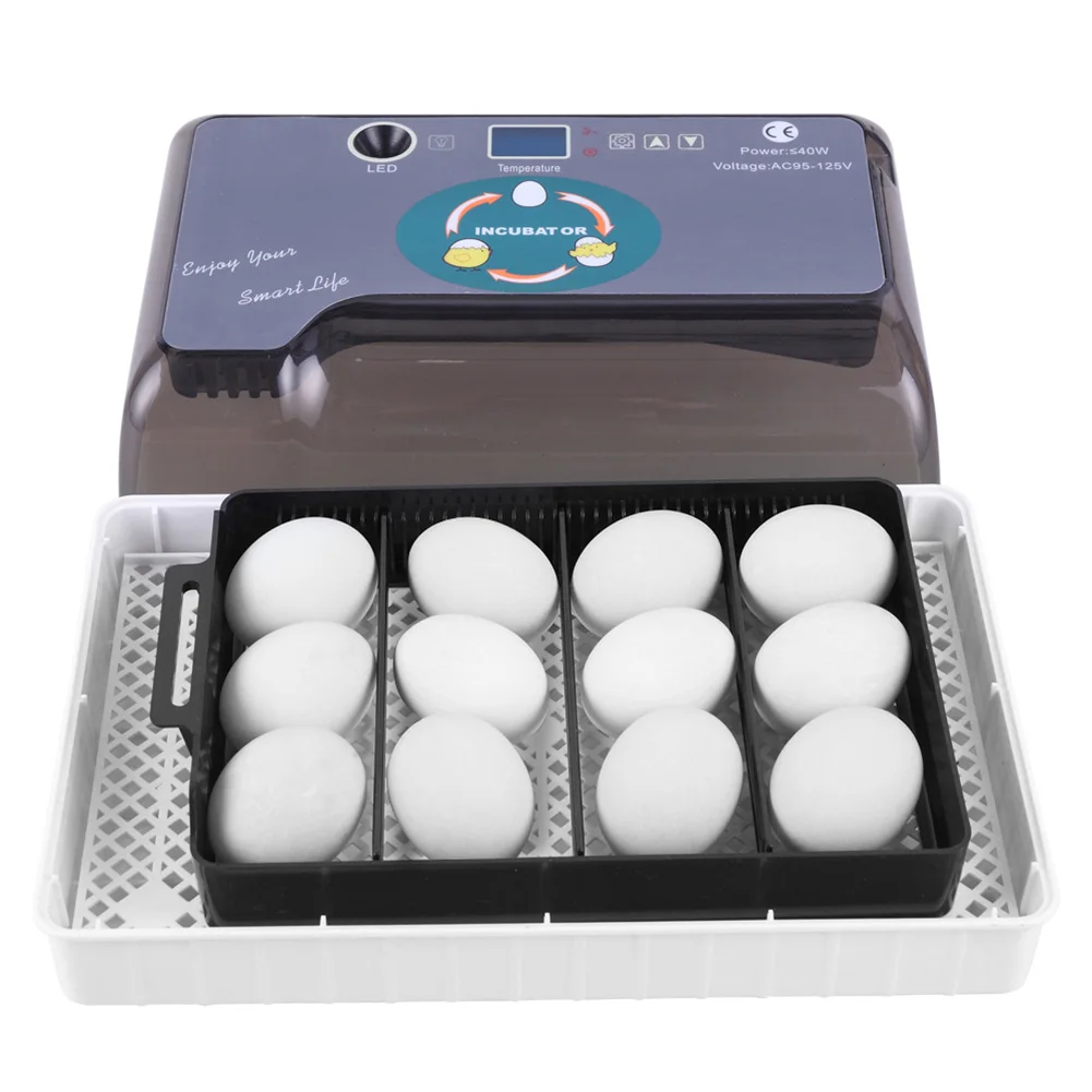 

US/AU/EU/BG Plug 12 Eggs Automatic Farm Hatchery Incubator Poultry Chicken Brooder Machine New Incubator Brooder Machine