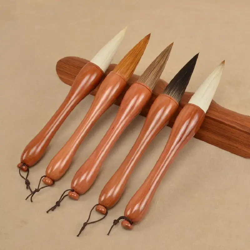 

5 Styles Chinese Calligraphy Brush Chinese Traditional Calligraphy Professional Brush High Quality Animal Hair Writing Tool