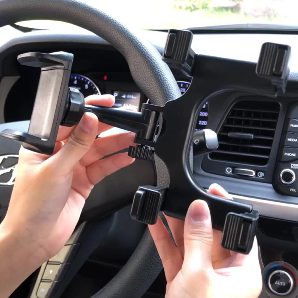 

Universal Phone holder Car Mount Rearview Mirror Adjustment 3.5-5.0 inch