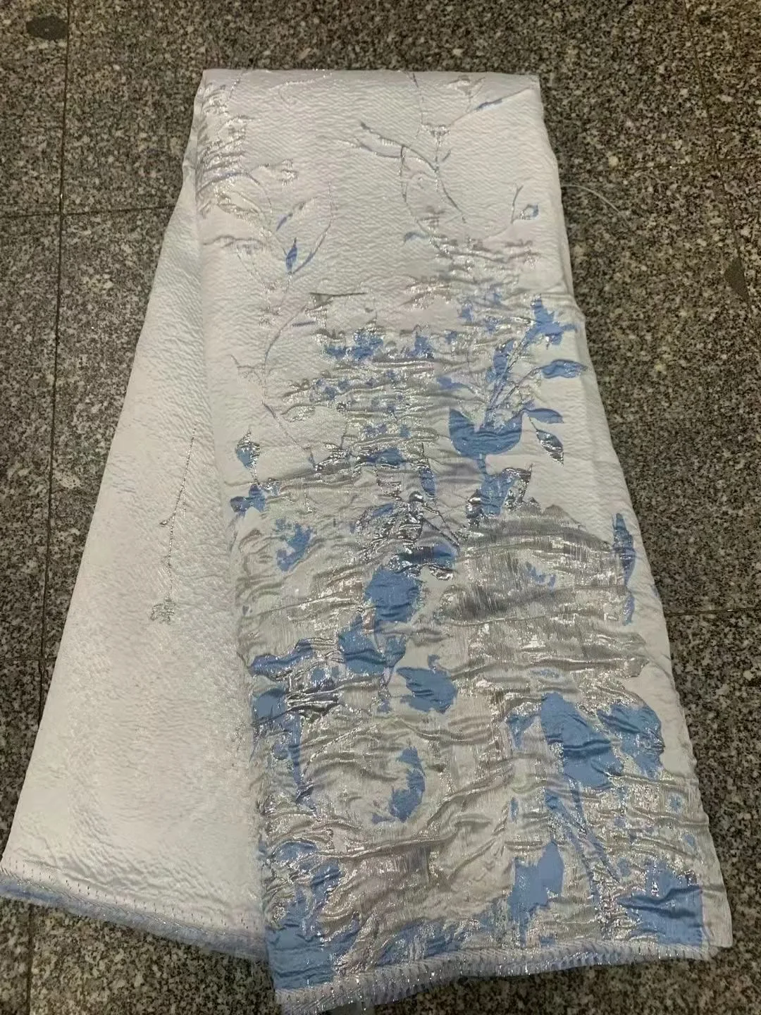 

2022 Embroidery African Jacquard Lace Fabric 5 Yards French Brocade Tissue Lace Fabric Gild Materials For Bride Party Dress